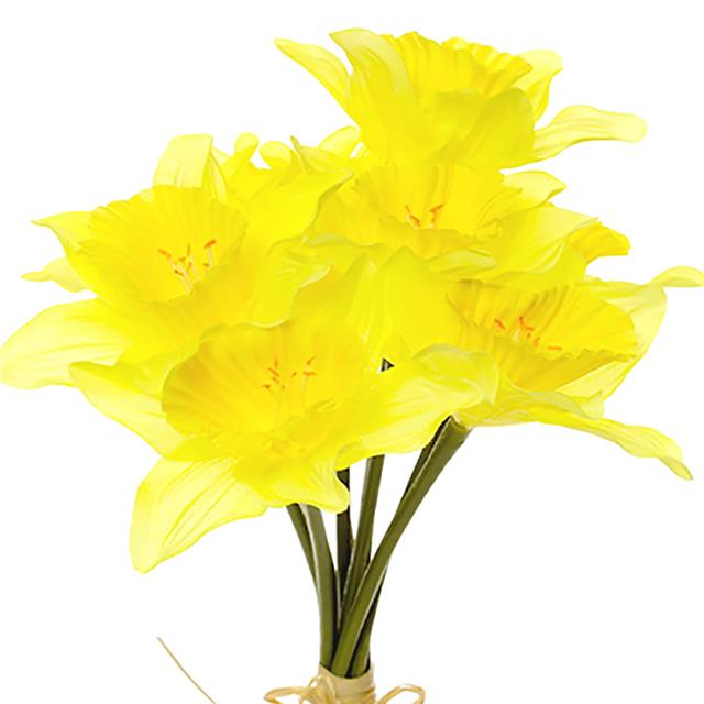 Realistic artificial daffodils | 9 flowers in a bunch | Shelf Edge UK
