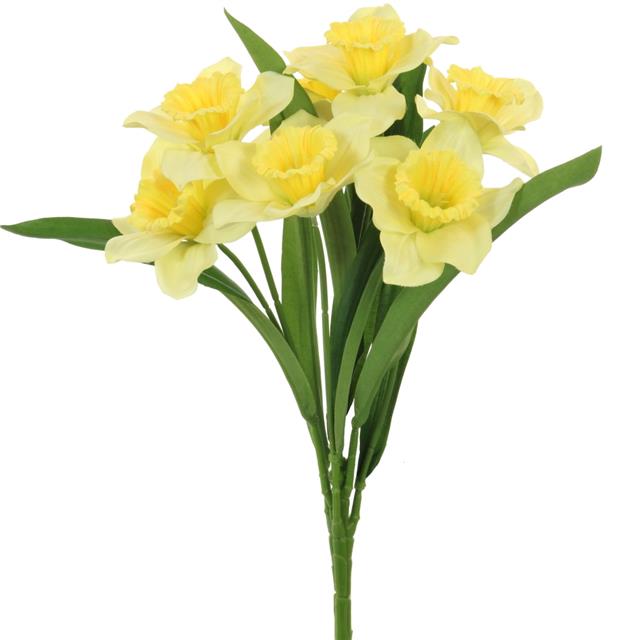Artificial Daffodil Bunch | 7 spring flower heads | Shelf Edge UK