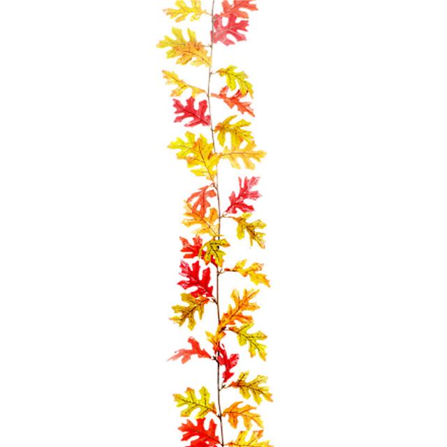 Artificial Oak Leaf Garland | 175cm autumn decoration | Shelf Edge UK