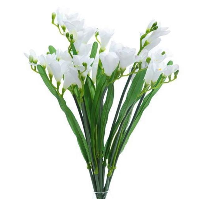 Artificial Cream Freesia Bush | Artificial Flowers | Shelf Edge UK
