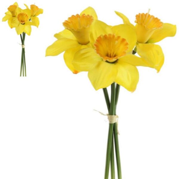 Artificial Spring Daffodil Bunch | 3 headed posy | Shelf Edge UK
